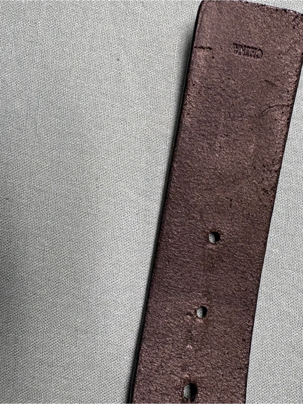 Men's Black 40in. GenuineLeather Belt: Brushed Metal Buckle: Fair Used Condition